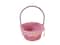 Pink Plastic Basket with Gingham Liner by Ashland®